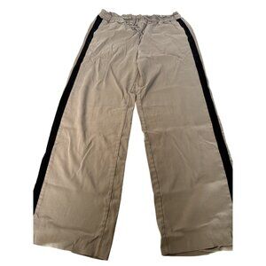 Simply Vera Vera Wang Beige & Black Trim Elastic Waist Pants L
